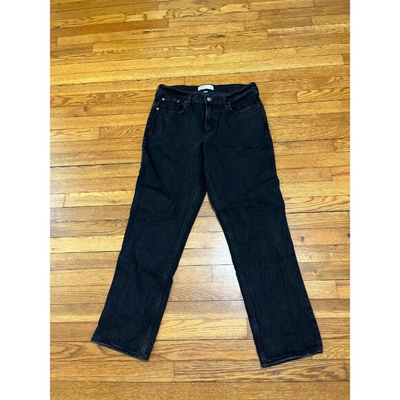 Abercrombie & Fitch The 90s Straight Jeans Women's Size 10 Curve Love Black - Picture 1 of 3